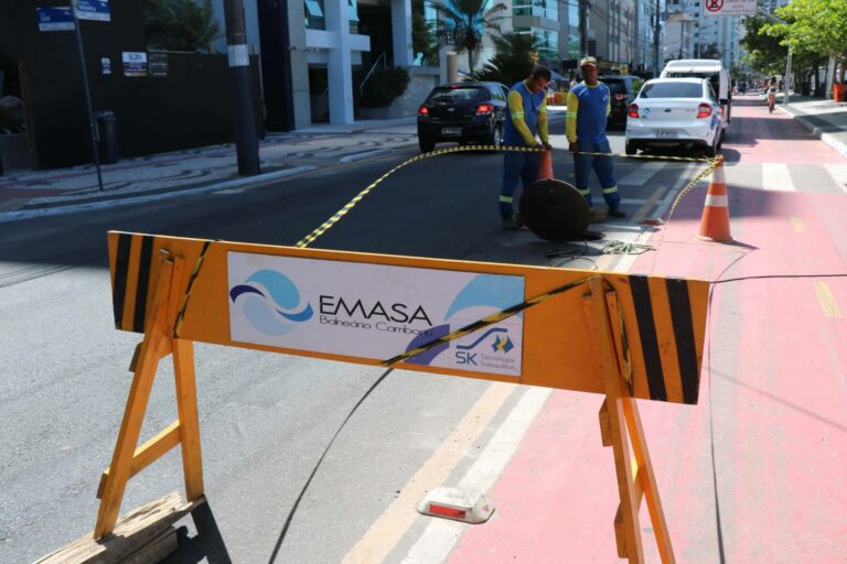 Obra do Emissário de Esgoto de Balneário Camboriú está na reta final