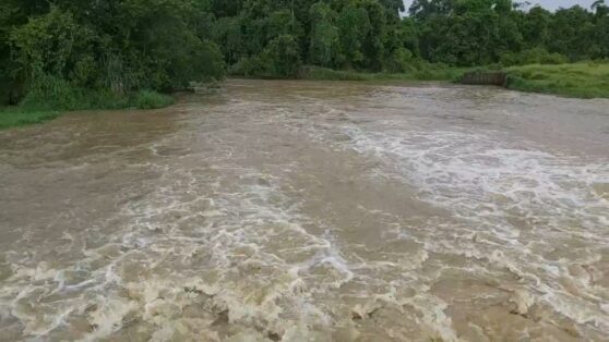 Chuva eleva o nível do Rio Camboriú em 2 metros