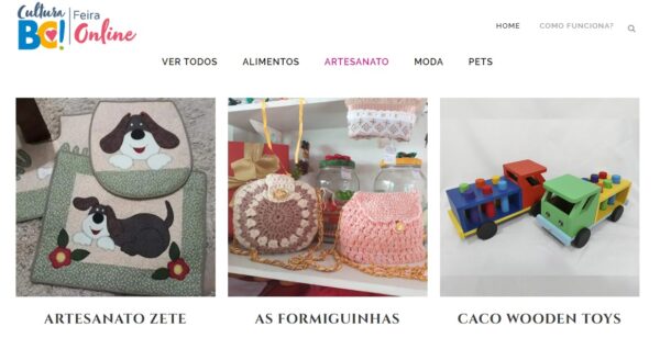 Feira Online já pode ser acessada no site da Fundação Cultural