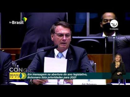 Presidente apresenta prioridades para 2021 no Congresso Nacional