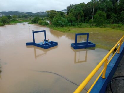 Chuva dos últimos dias deixa Rio Camboriú com nível alto