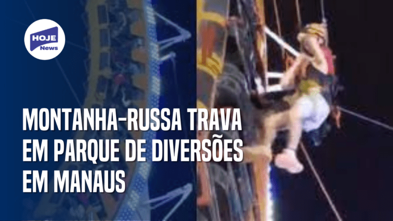 Montanha-russa trava em parque de diversões em Manaus e deixa 15 pessoas presas