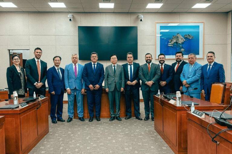 Deputado Ivan Naatz (PL) coordenou reunião com representantes do parlamento coreano . ( Divulgação )