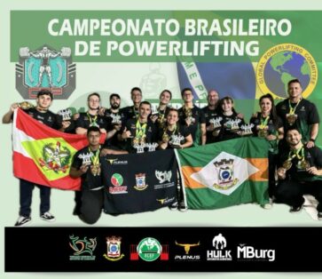 Equipe The Gladiators é medalha de ouro no Campeonato Brasileiro de Powerlifting