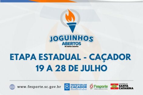 Etapa estadual dos Joguinhos Abertos de Santa Catarina começa no dia 19 de julho