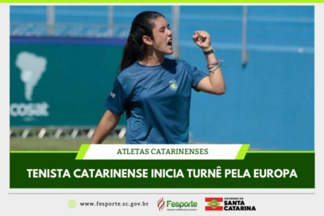 Maria Eduarda Carbone representa Santa Catarina em torneios de tênis na Europa