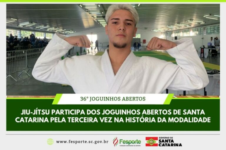 Jiu-jítsu inicia competições dos Joguinhos Abertos de Santa Catarina prezando pelo forte impacto social que a modalidade representa