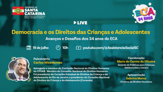 Estatuto da Criança e do Adolescente é tema de live da Assistência Social