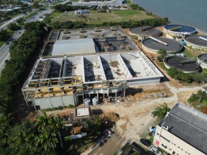 CASAN finaliza a concretagem de Tanque Aerador da ETE Insular em Florianópolis