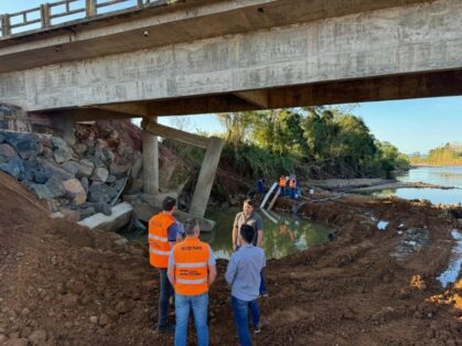 Secretário da Infraestrutura vistoria Ponte do Rio Canoas em Praia Grande