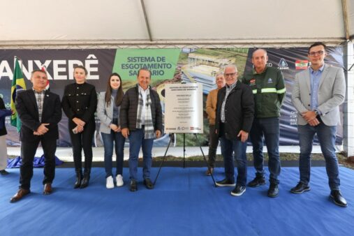 Governador inaugura obra da Casan que vai levar saneamento básico a mais de cinco mil moradores de Xanxerê