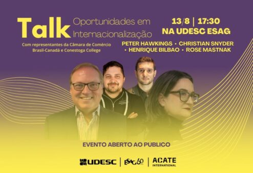 Udesc Esag e Acate promovem talk sobre internacionalização de negócios e carreiras