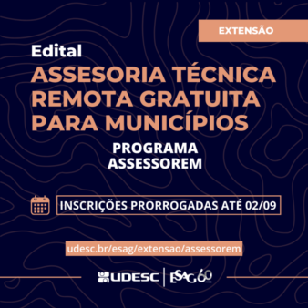 Udesc Esag prorroga inscrições para assessoria técnica gratuita a municípios de Santa Catarina