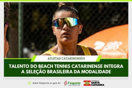 Laura Amorim representa Santa Catarina na seleção brasileira de beach tennis