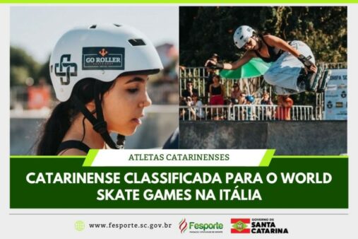 Atleta catarinense se destaca na modalidade Patins Street e representa o Brasil em competição internacional