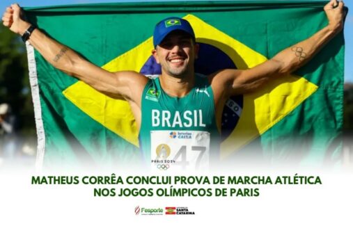 Representante de Santa Catarina, Matheus Corrêa participa da prova de marcha atlética dos Jogos Olímpicos de Paris