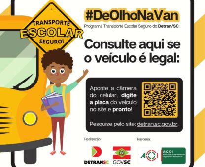 Estado e Detran lançam campanha nas redes sociais e nas escolas para incentivar o transporte escolar seguro