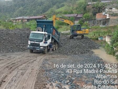 Obras no terceiro ponto de sobrelevação da SC-350 em Rio do Sul têm início