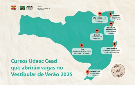 Udesc Cead abrirá mais de 300 vagas para dois cursos EAD pelo Vestibular de Verão 2025