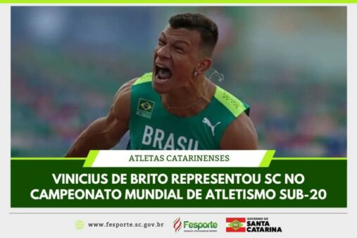 Catarinense Vinicius de Brito fala da participação no Campeonato Mundial de Atletismo sub-20