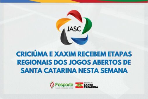 Etapas regionais dos Jogos Abertos de Santa Catarina começam nesta quarta