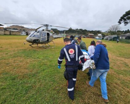 Estação Inverno: Serviço Aeromédico do SAMU Planalto Serrano completa 40 atendimentos de urgência