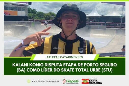 Catarinense Kalani Konig brilha na principal competição do skate brasileiro