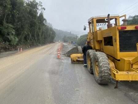 Infraestrutura investe R$ 23 milhões em obras emergenciais na SC-110 em Vidal Ramos