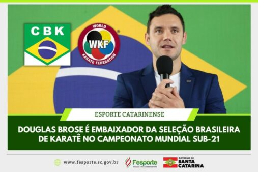 Destaque no karatê catarinense, Douglas Brose acompanha seleção brasileira no campeonato mundial da Itália