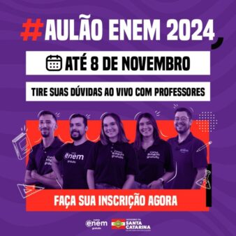 Enem 2024: SC oferece curso preparatório gratuito para estudantes do ensino médio da rede estadual