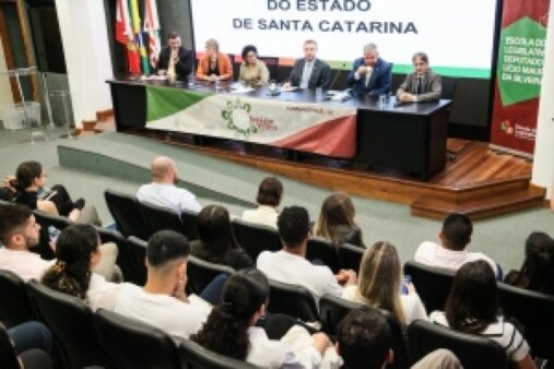 Estudantes do Estágio-Visita participam de bate-papo com parlamentares