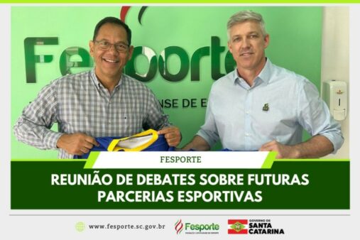 Fesporte realiza reunião com Federação Catarinense de Vôlei sobre futuras parcerias esportivas