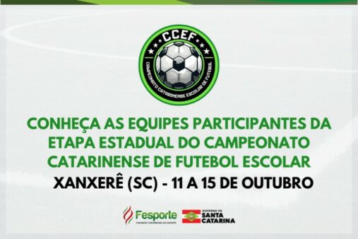 Campeonato Catarinense Escolar de Futebol inicia etapa estadual neste sábado