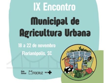 Encontro de Agricultura Urbana de Florianópolis será de 18 a 22 de novembro