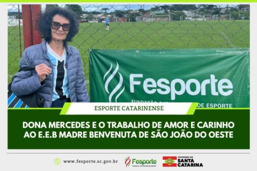 Funcionária de escola de São João do Oeste fala do amor pelo futebol durante o Campeonato Catarinense Escolar