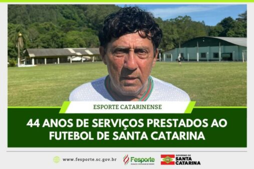 Personagem histórico da Federação Catarinense de Futebol participa de etapa estadual do CCEF