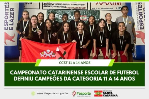 Colégio Unesc de Criciúma e Recriarte de Camboriú conquistam títulos do Campeonato Catarinense Escolar de Futebol