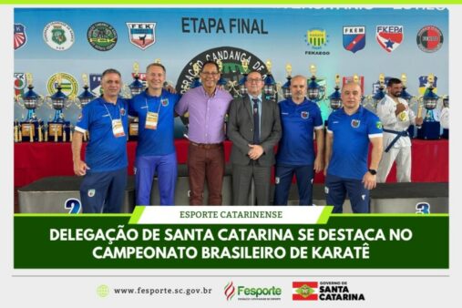 Presidente da Fesporte destaca desempenho da delegação catarinense no campeonato brasileiro de karatê