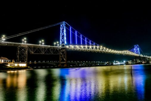 Iluminação cênica da Ponte Hercílio Luz será inaugurada no próximo domingo