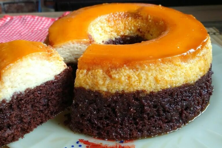 Bolo de Chocolate com Pudim de Leite Condensado