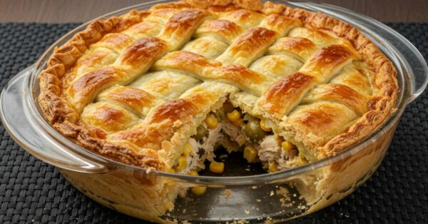 Torta de Frango Cremosa com Massa de Folha