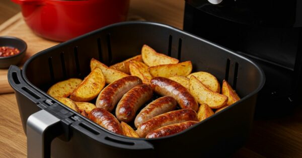 Linguiça com Batatas na Air Fryer é Sucesso Garantido no Almoço