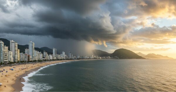 Frente Fria Traz Chuva e Nebulosidade para Balneário Camboriú
