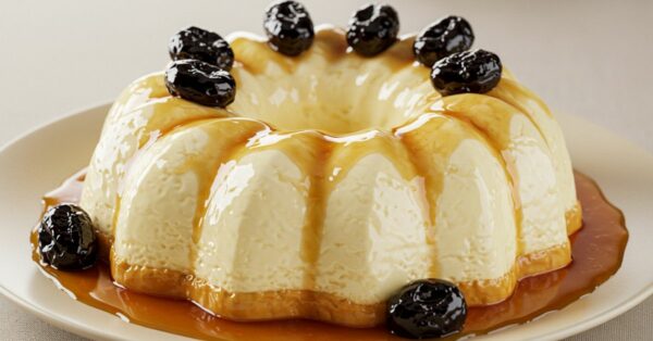 Manjar Branco Tradicional com Calda de Ameixa – Fácil e Sofisticado