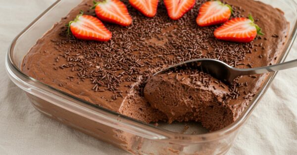 Mousse de Chocolate Cremoso e Aerado (sem gelatina e sem chantilly)