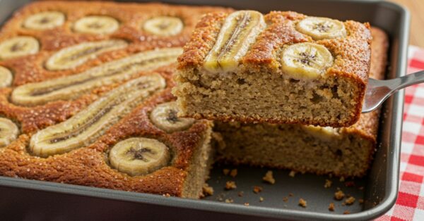 Bolo de Banana com Canela na Assadeira