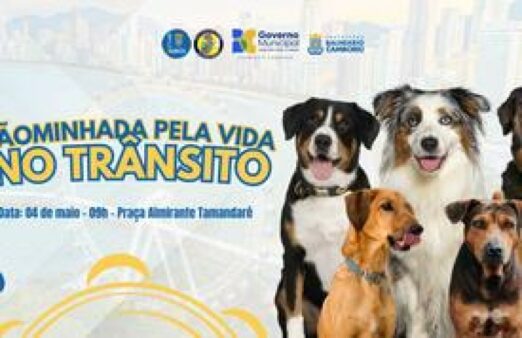 Cãominhada Pela Vida no Trânsito abre o Maio Amarelo em Balneário Camboriú