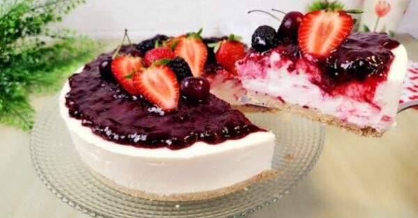 Torta Cheesecake Sem Forno e Sem Gelatina – Cremosa e Simples de Fazer