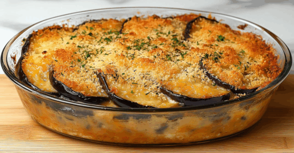 Berinjela ao Forno Cremosa com Queijos – Jantar Prático e Delicioso