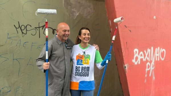 Juliana Pavan e Luciano Hang se unem em ação de cuidado com Balneário Camboriú